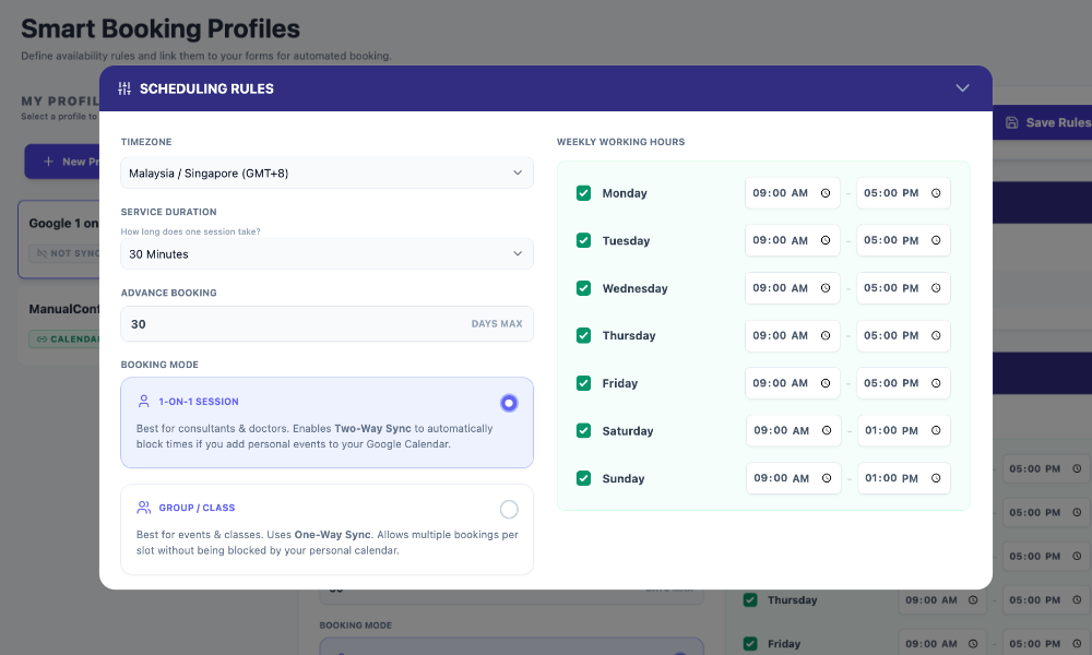 Scheduling Rules